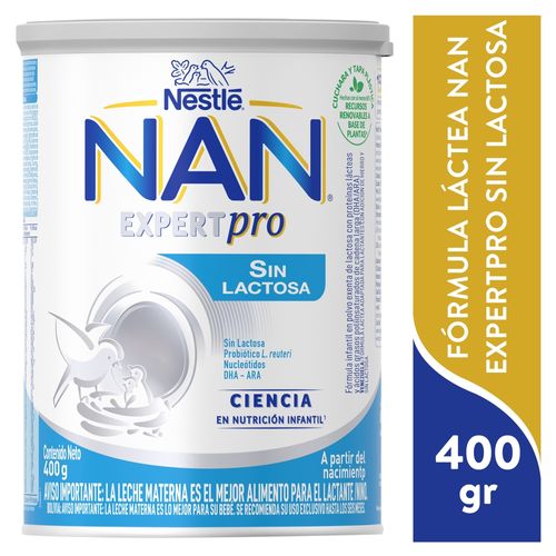 Fórmula Infantil NAN® EXPERTPRO Sin Lactosa Lata - 400 g