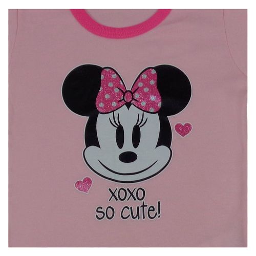 Mameluco Disney Minnie Para Bebita, Color Rosa - Talla 6-24 Meses