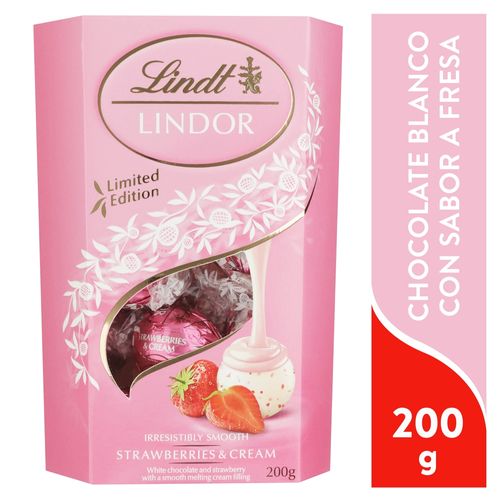 Chocolate Lindt lindor strawberry caja - 200 g
