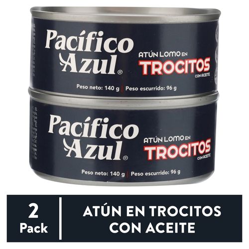 Atún lomo en trocitos Pacífico Azul en aceite 2 pack - 280 g