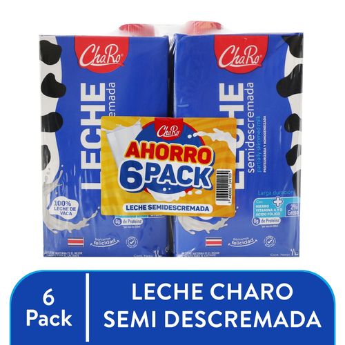 Leche Charo Semi Descre 6pack 6000ml