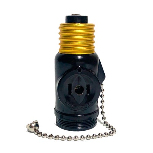 Porta Bombillo Voltage con cadena y 2 salidas