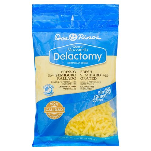 Queso Dos Pinos Mozarella Rallad Delactomy - 225Gr