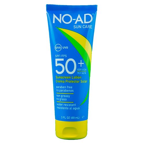 Protector Solar NO-AD Libre de Parabenos No Graso y Resistente al Agua FPS 50 - 89 ml
