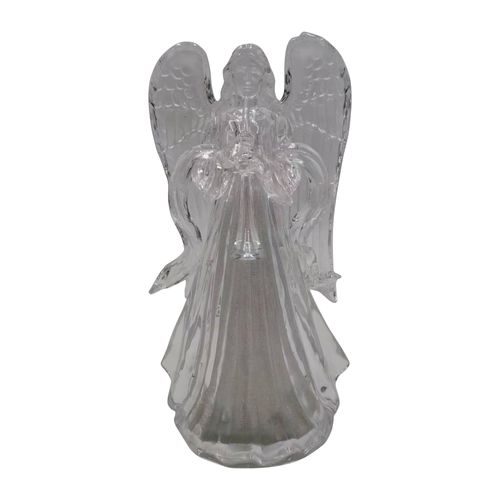Adorno Holiday Time ángel acrílico iluminado -30 cm