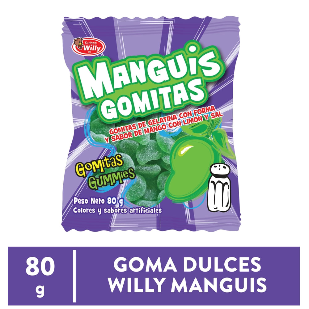 Dulces Willy Gomitas Willy de mango limón y sal 80 g