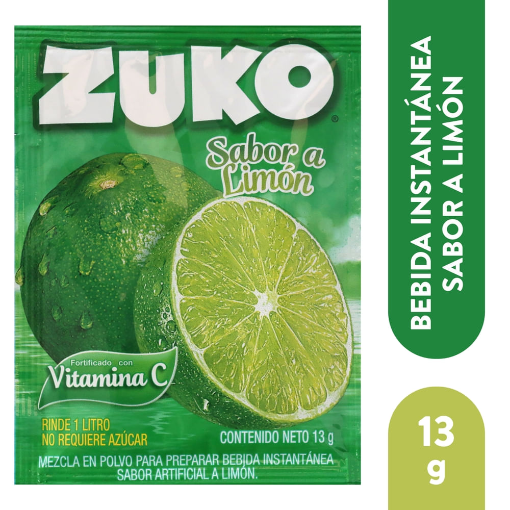 Zuko Bebida En Polvo Limón 13 g