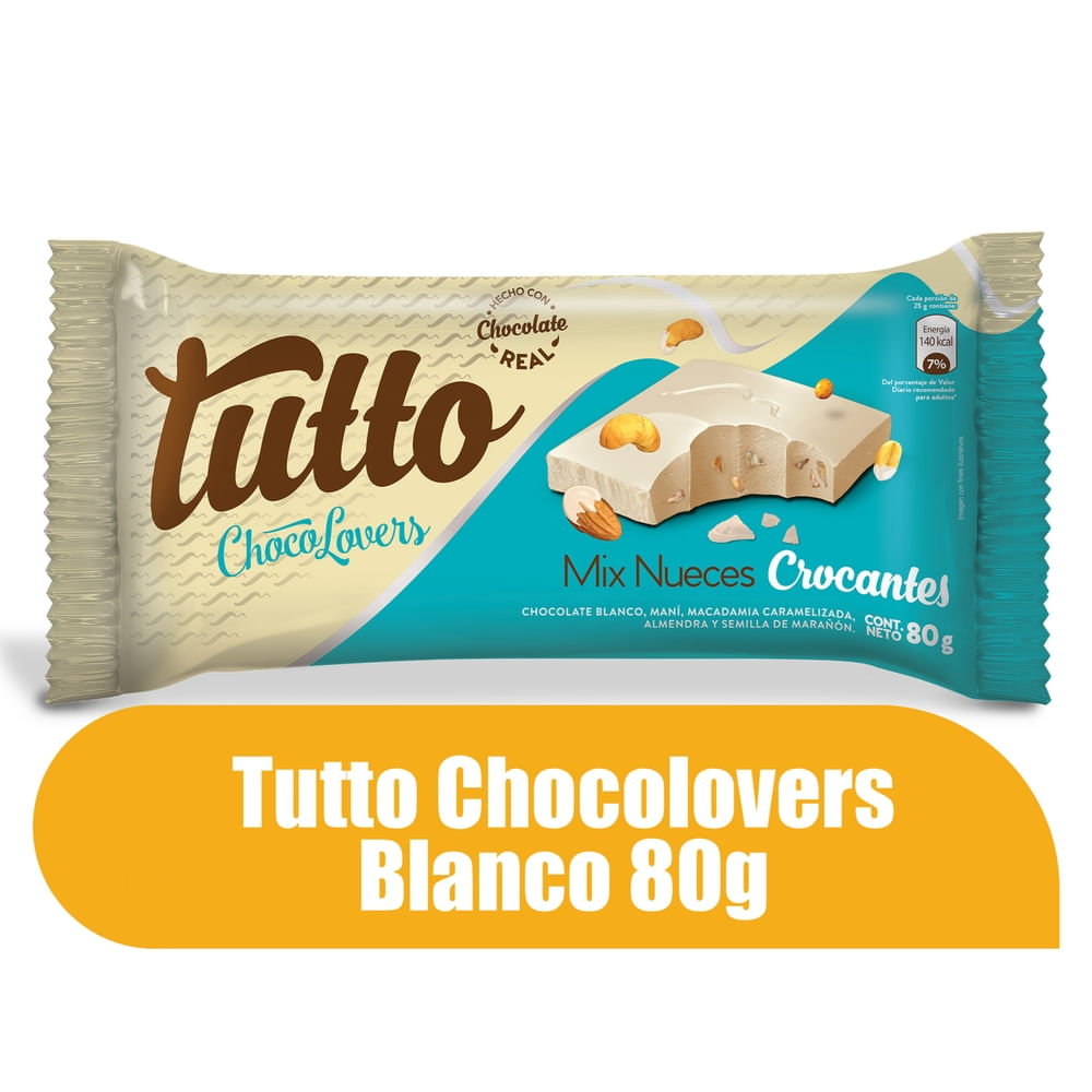 Tutto Chocolate Chocolovers Blanco 80 g