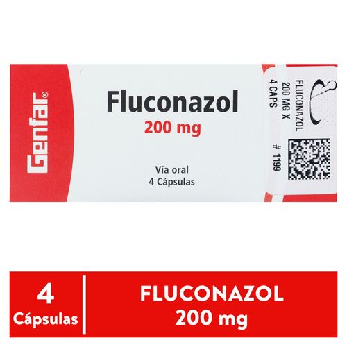 Genfar Fluconazol 200 Mg X 4 Caps