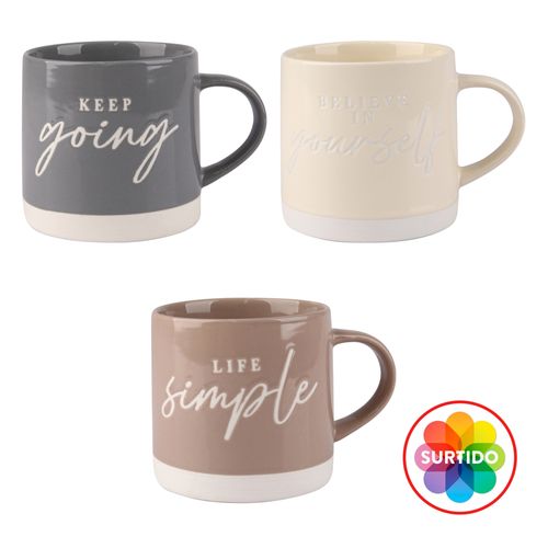 Taza Hometrends Porcelana Surtido -420 ml