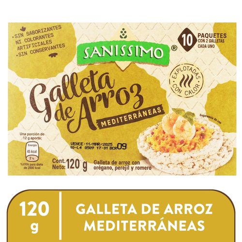 Galleta Arroz Mediterraneas 10p 120gr