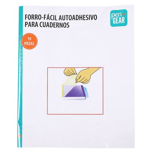 Forro cuadernos Pen Gear autoadhesivo - 10 pzas