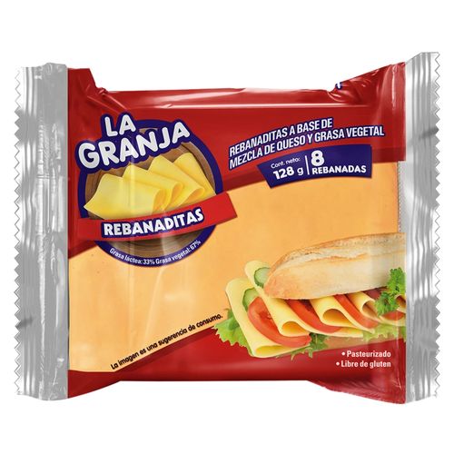 Queso Dos Pinos rebanaditas la granja 8 Uds  - 128 g