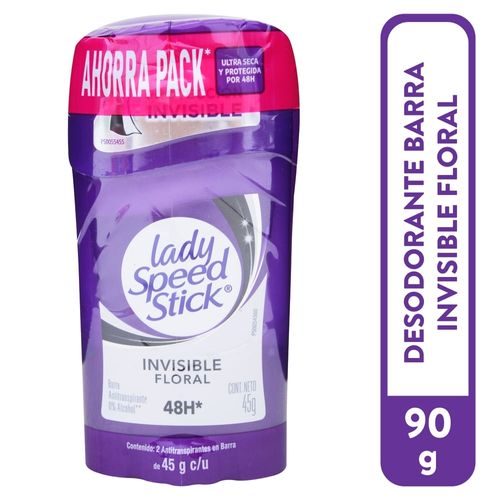 Desodorante Antitranspirante Lady Speed Stick Invisible Floral 45 g 2 Pack