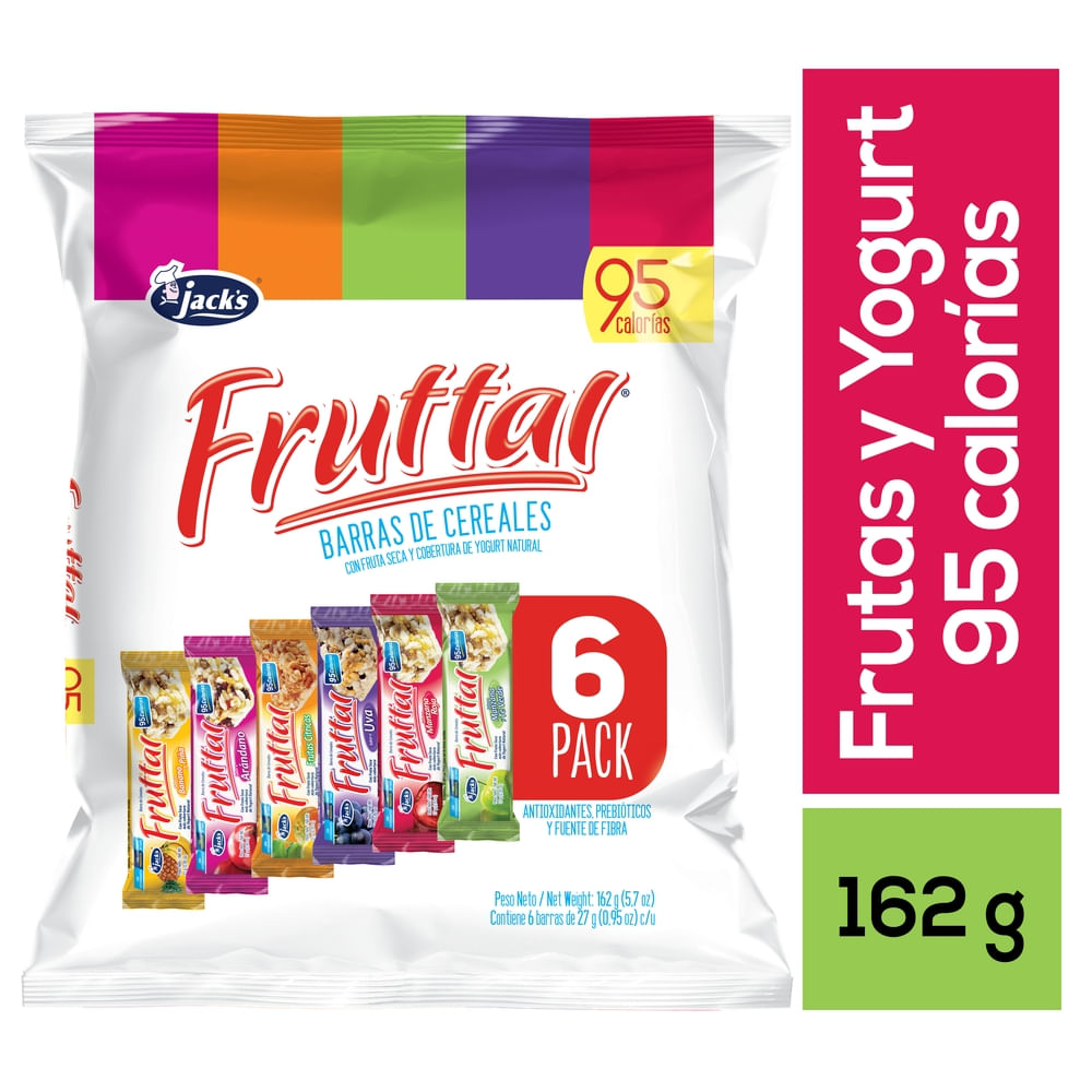 Jacks Barras de cereal Jack's fruttal sabor surtido Pack 6 162 g