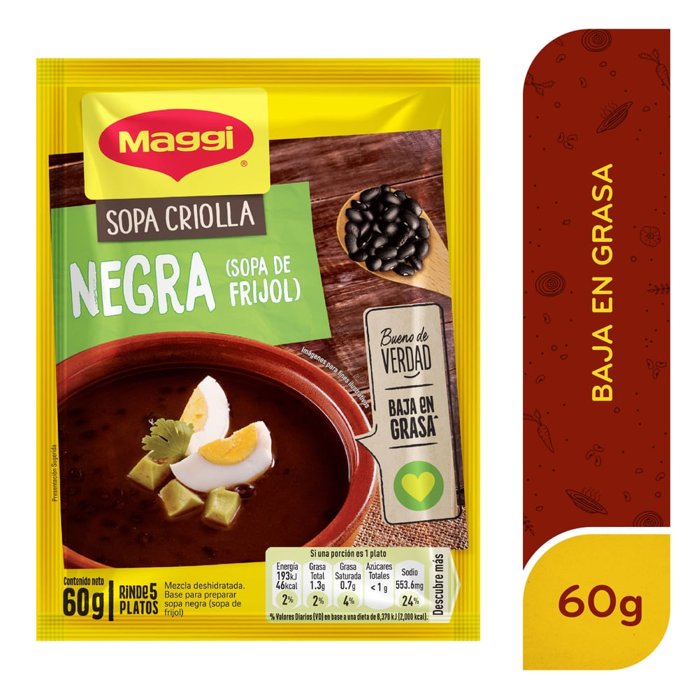 Maggi Sopa de Frijol Negro 60 g