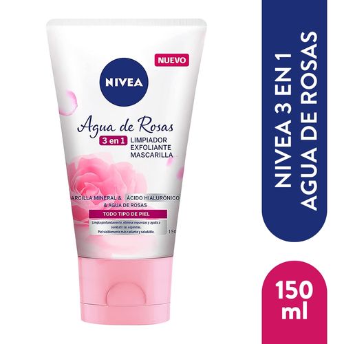 Mascarilla facial Nivea exfoliante agua de rosas - 150 g