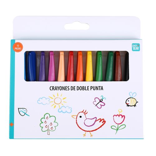 Crayones Pen Gear doble punta -12 pzas