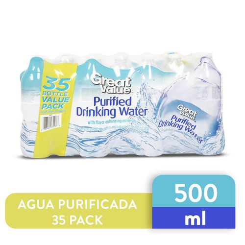Agua Purificada Great Value Pack 35 -500 ml