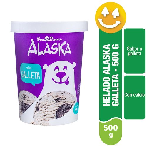 Helado Dos Pinos Alaska Sabor Galleta - 500g