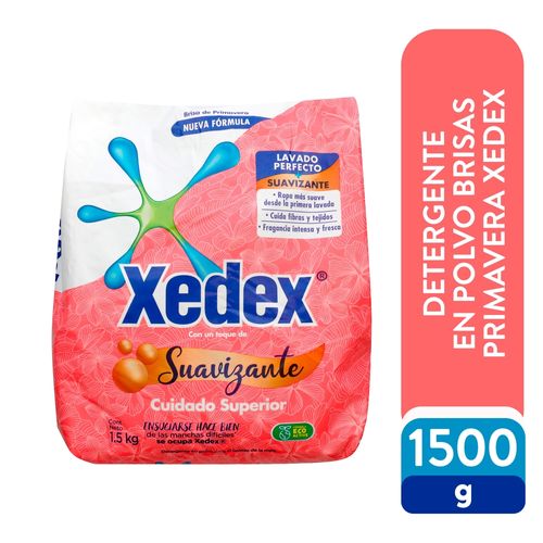 Detergente polvo Xedex con un toque de suavizante brisa primavera - 1.5 kg