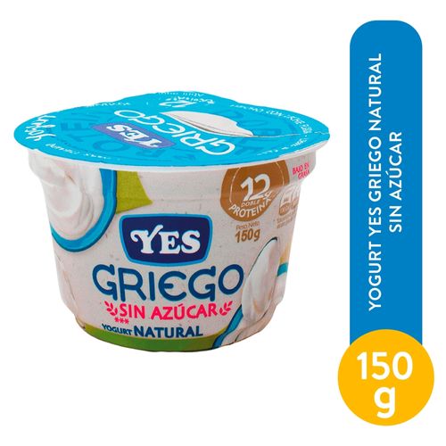 Yogurt Yes Griego natural sin azúcar - 150 g