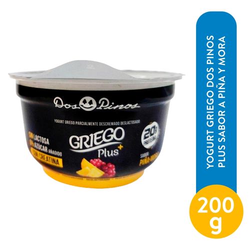 Yogurt Dos Pinos Griego piña y mora - 200 g