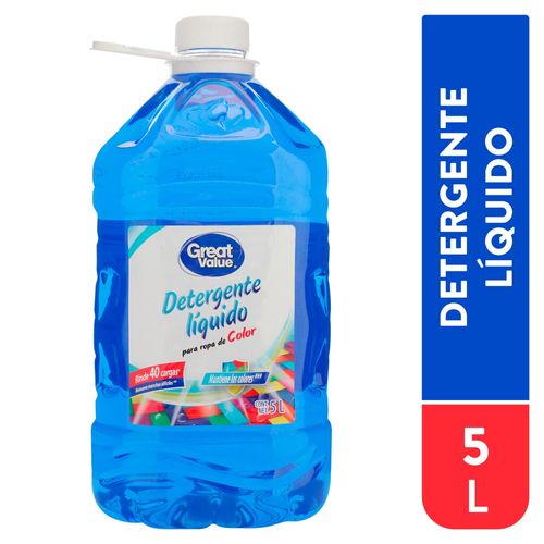 Detergente líquido Great Value para ropa color -5000ml