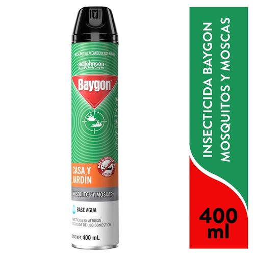 Insecticida Baygon Casa y Jardín En Aerosol, Plaguicida Uso Doméstico - 400ml