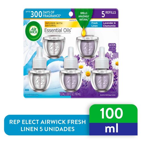 Aromatizante Airwick Fresh Lavanda Repuesto Eléctrico 5 Pack