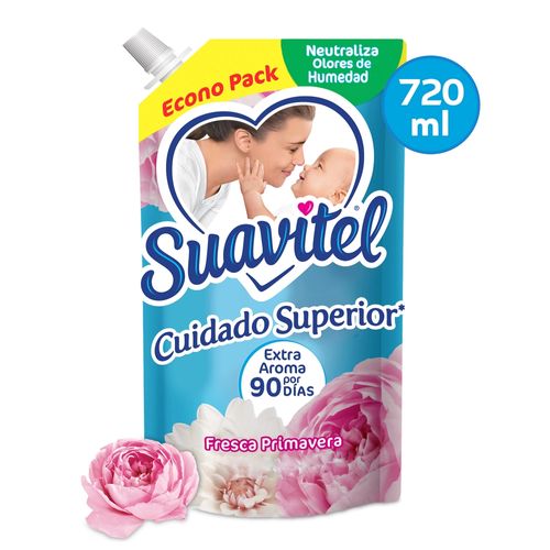 Suavizante De Telas Suavitel Cuidado Superior Fresca Primavera Doypack - 720ml