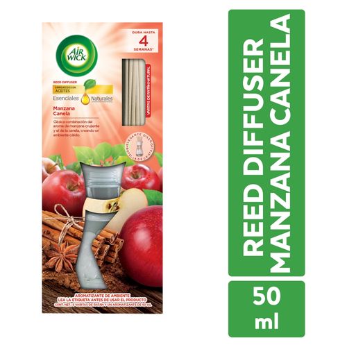 Aromatizante Ambiental AirWick Reed Diffuser Manzana Canela - 50 ml