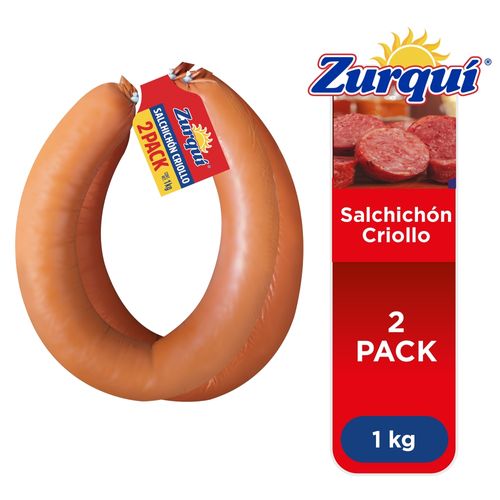 Salchichón Zurquí criollo 2 pack - 1000 g