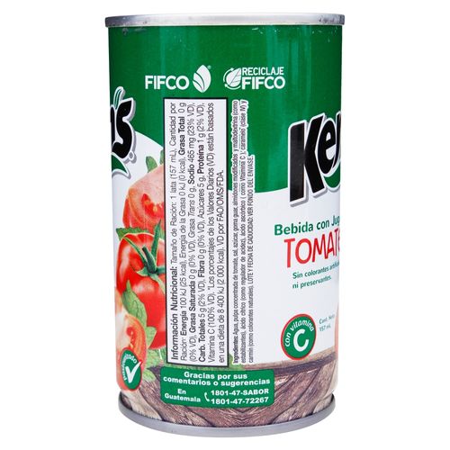 Jugo Kerns Tomate Lata - 157ml