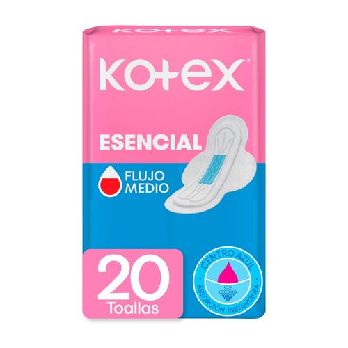 Toallas Femeninas Kotex Esenciales -20 Uds