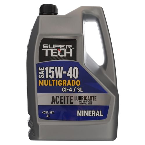 Aceite Supertech 15W40 Mineral - Galón