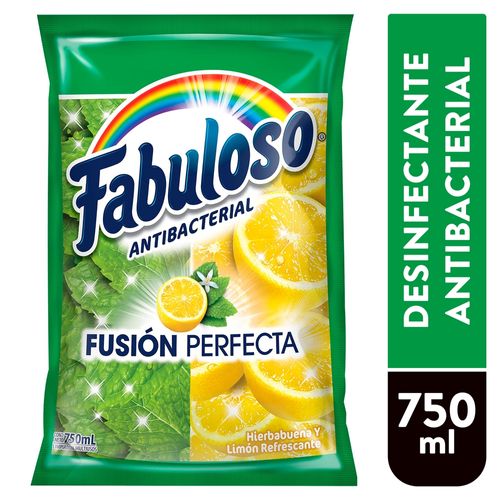 Desinfectante Multiusos Fabuloso Antibacterial Fusión Perfecta Limón -750ml