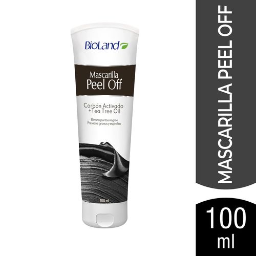 Mascarilla peel off Bioland carbón activado - 100 g