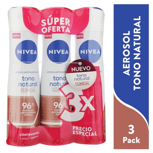 Deo Nivea Spray Clinical 3pk 450ml