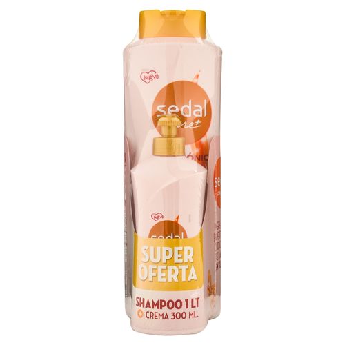 Pack Shampoo Sedal Acido 1000ml + Crema Para Peinar -300ml