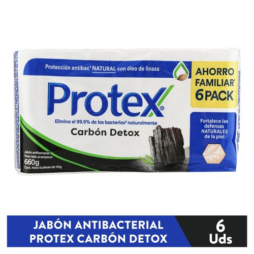 Jabón Protex, Carbón 6 pack -660g