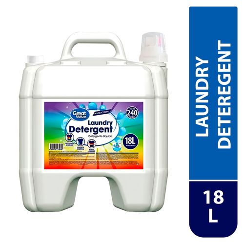 Detergente Líquido Great Value Antibacterial - 18 L