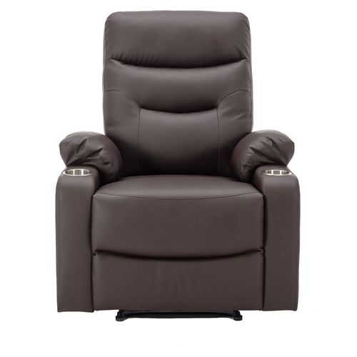 Sillón Home Trends Reclinable Portavasos Café