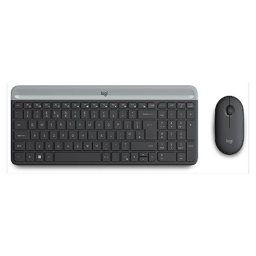 Teclado y mouse Logitech Slim Negro y Gris