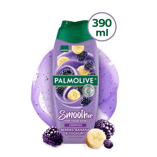 Gel de Baño Palmolive Smoothie Berries Banano y Yogurt - 390 ml