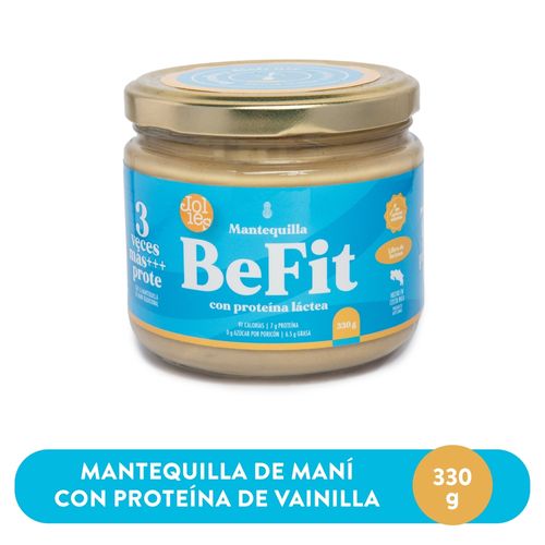 Mantequilla Jolies BeFit de maní 100% Con proteína - 330 g