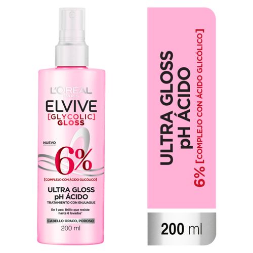 Tratamiento Acidifier L'Oréal Paris Elvive Glycolic Gloss - 200 ml