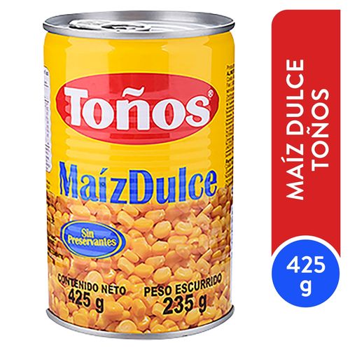 Maíz Dulce Tono Sin Preservantes - 425 g