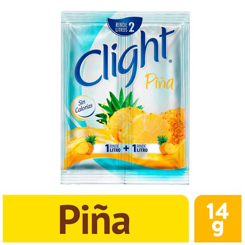 Bebida En Polvo Clight Sin Calorías Sabor Piña Sobres - 14g