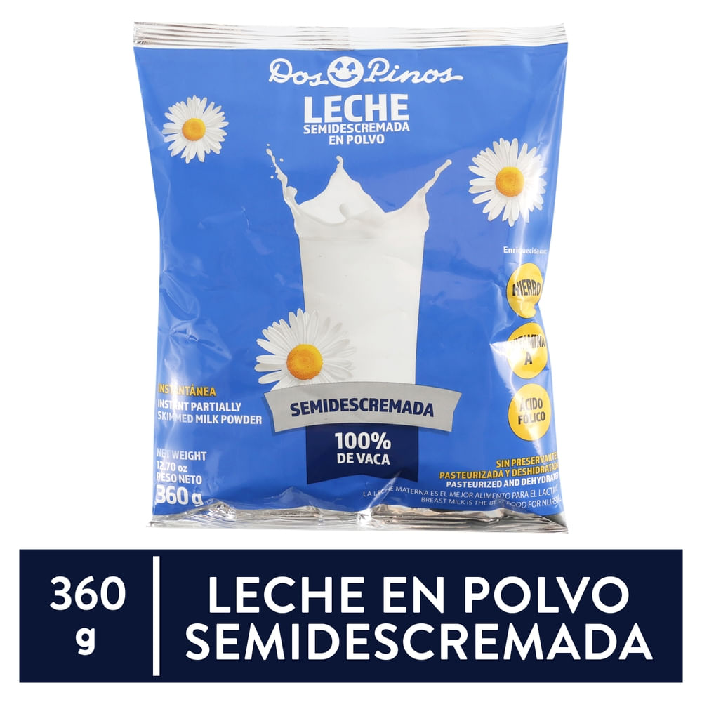 Dos Pinos Leche en Polvo Semidescremada 360 g